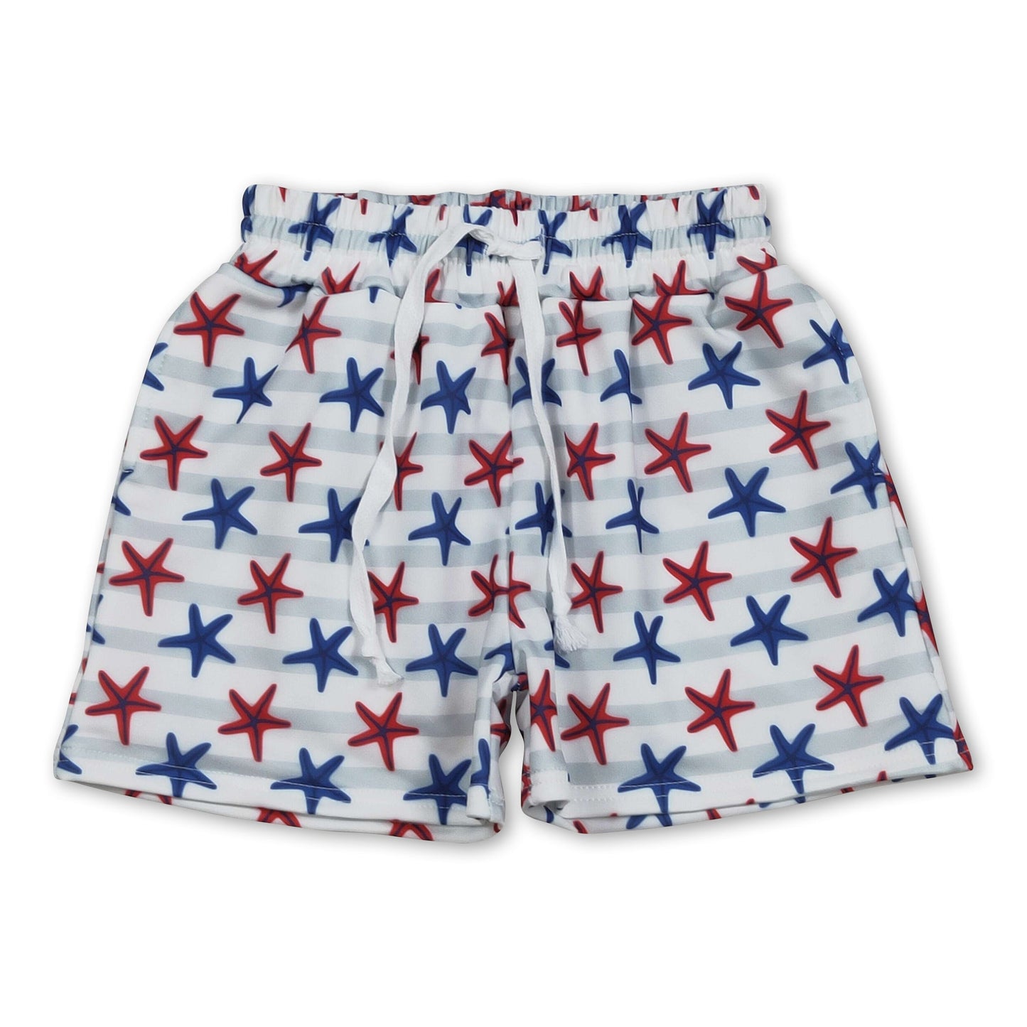 Rot blau Seestern Streifen Kinder Jungen 4. Juli Badehose