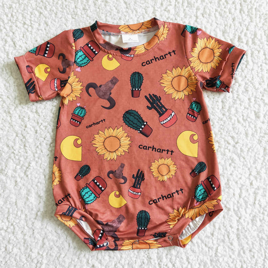 Sonnenblumen Kuh Kaktus Baby Jungen Sommer Strampler