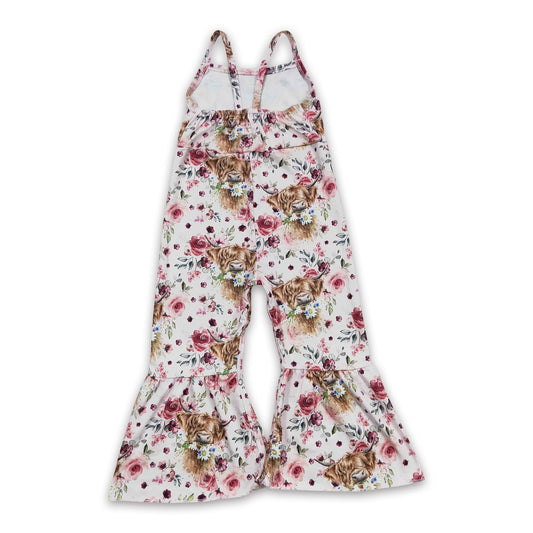 Hochlandrind florales Baby-Mädchen Western-Strampler