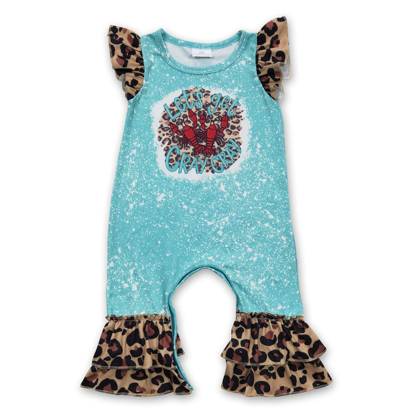 Lass uns verrückt werden Langusten Leoparden Baby Mädchen Strampler