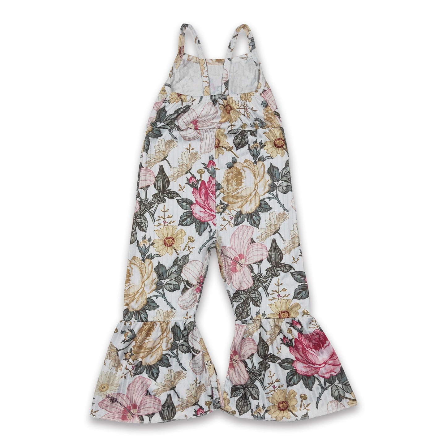 Ärmelloser Overall für Baby-Mädchen mit Blumenmuster und Schlaghosen