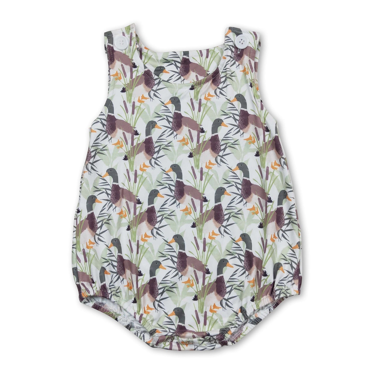 Ärmelloser Enten-Strampler für Baby-Jungen im Sommer