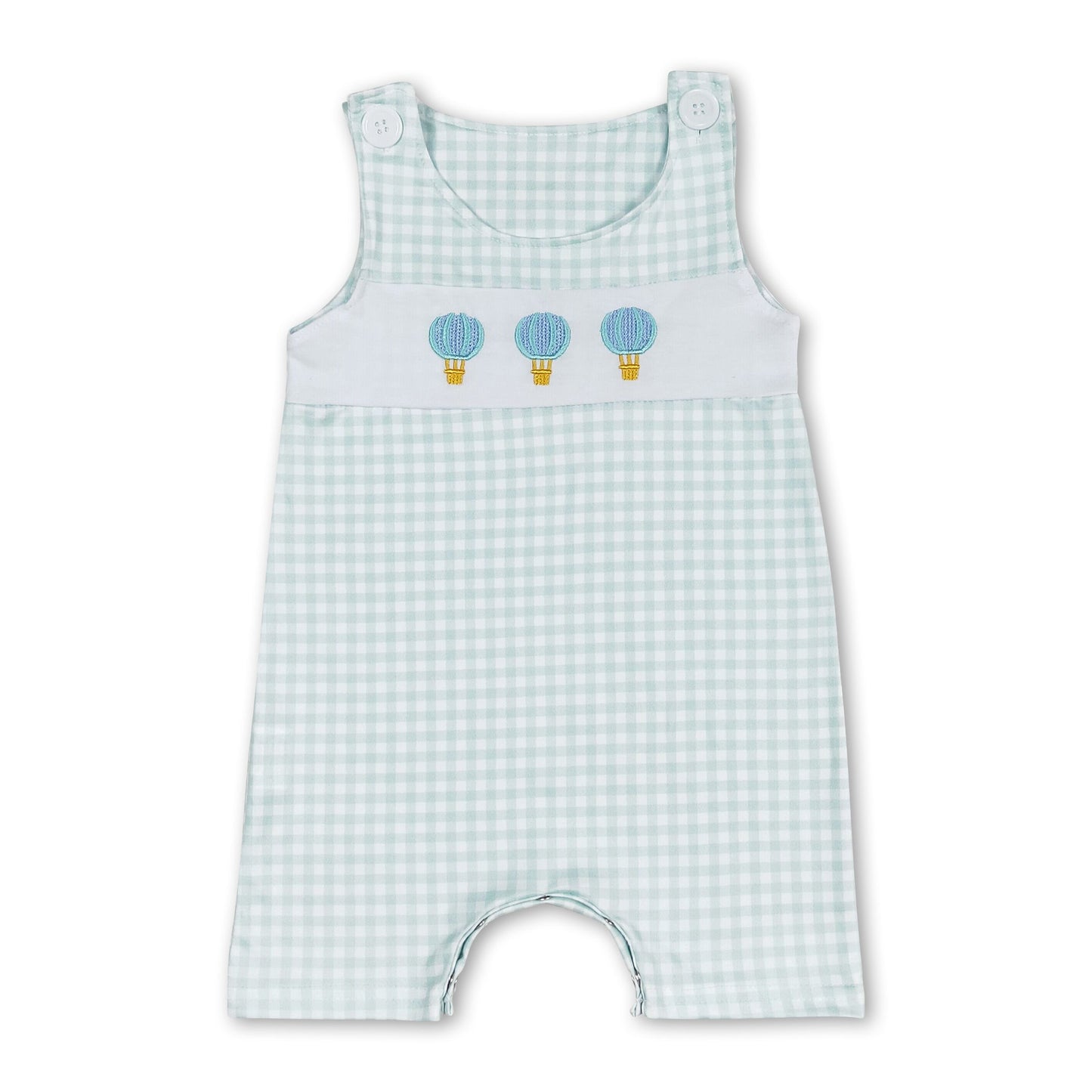 Ärmelloser Baby-Jungen-Sommerstrampler mit Heißluftballons