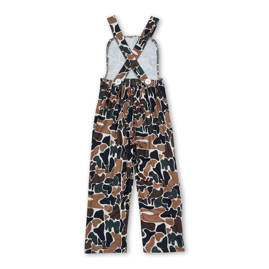 Trägerlatzhose dunkles Camo-Muster für Baby-Jungen, Jagd