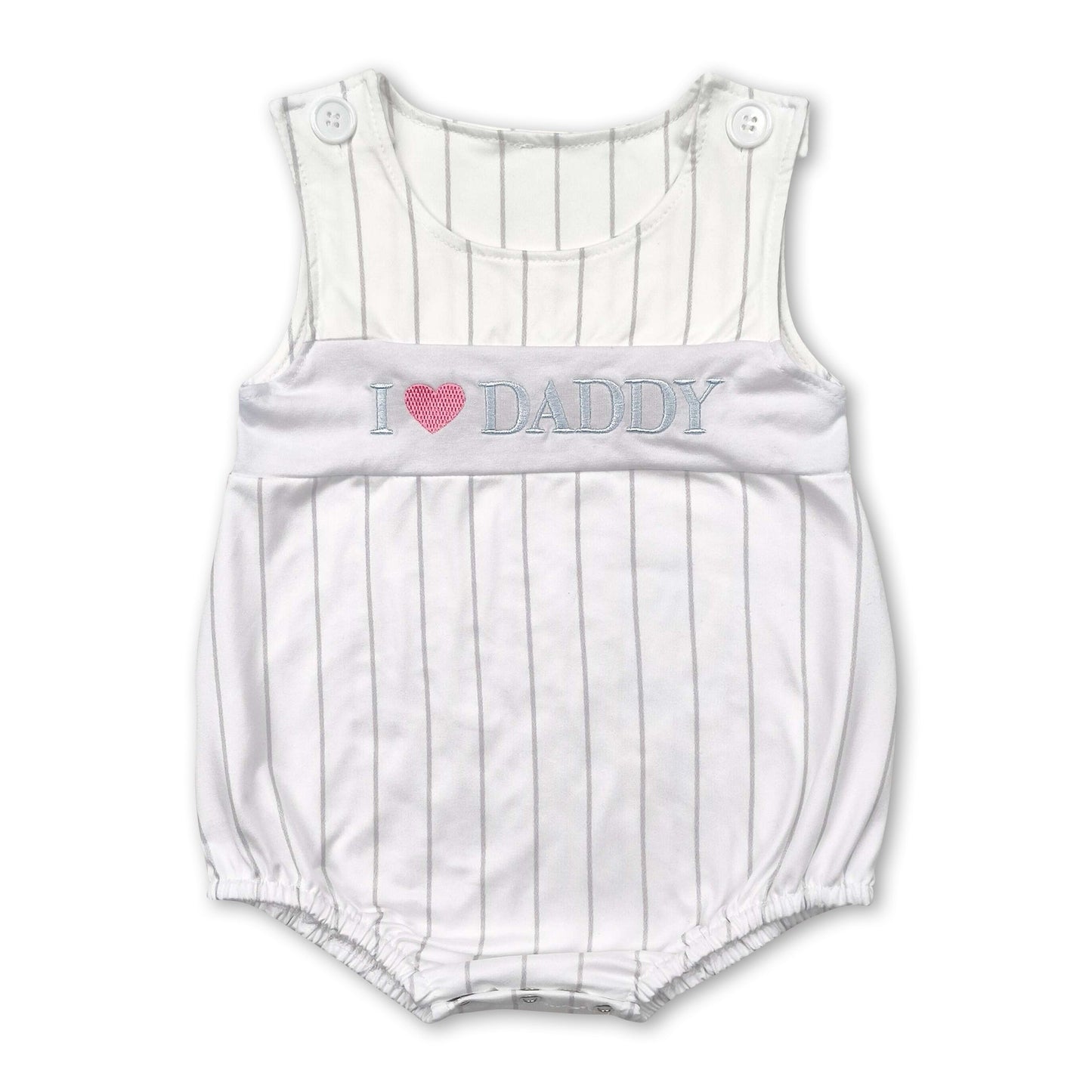 Ich liebe ärmellosen Strampler mit Streifen für Baby-Jungen „Papa“