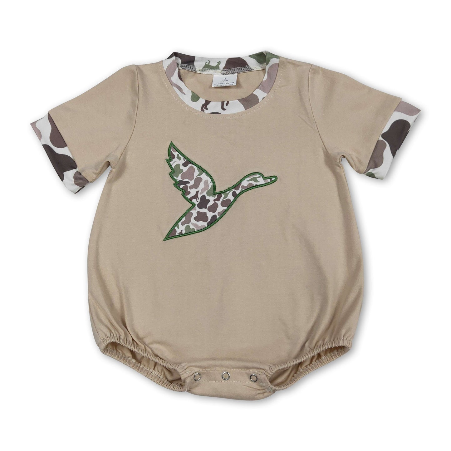 Kurzarm Camouflage Enten Strampler für Baby Jungen Sommer