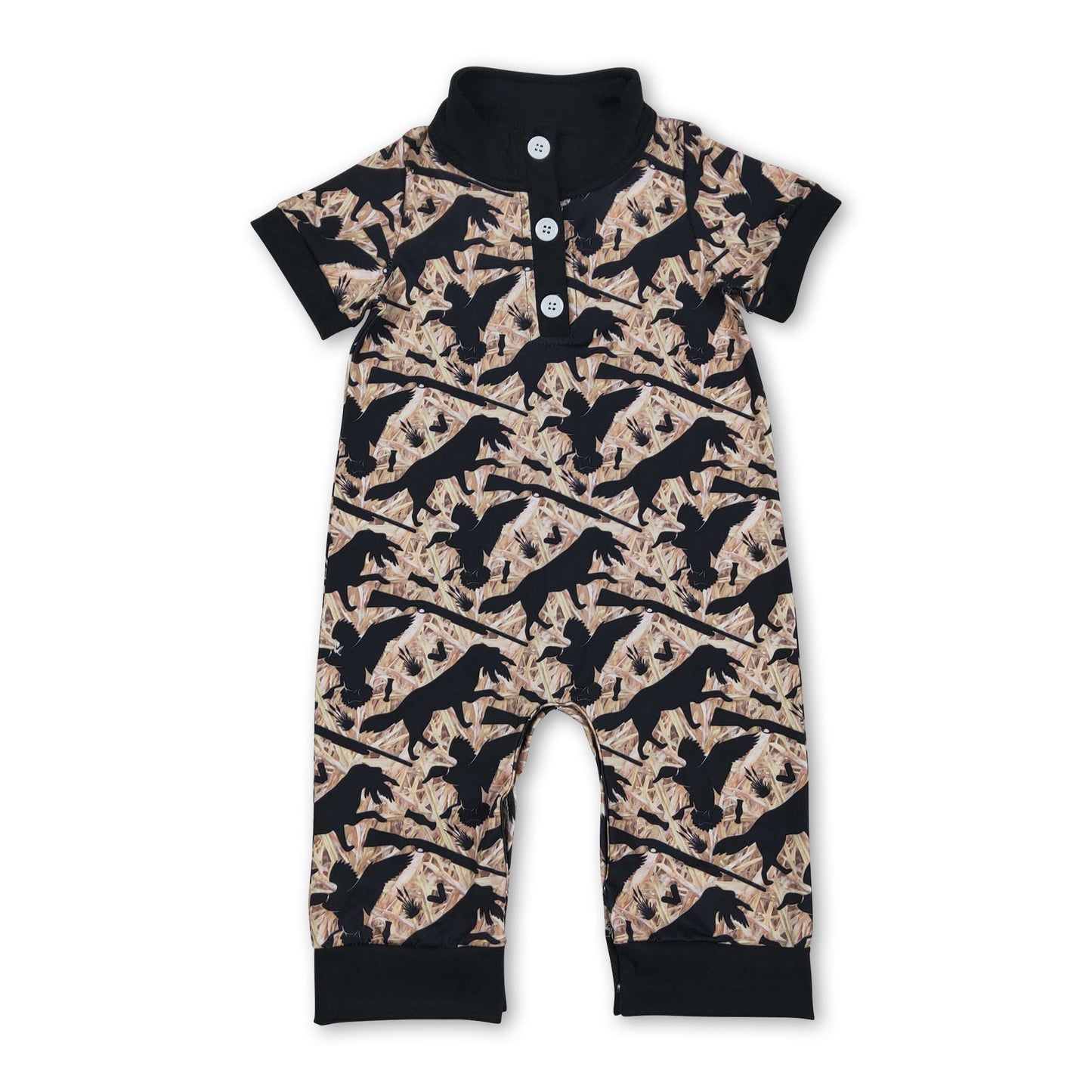 Kurzarm Camo Entenrufer Baby Jungen Polo-Strampler