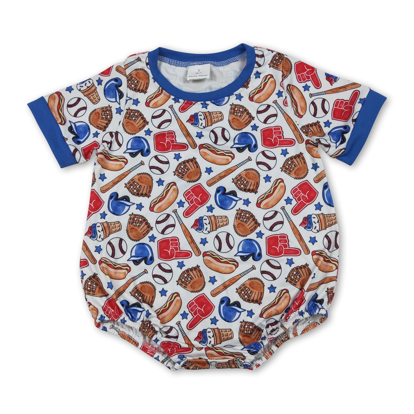 Kurzärmeliger Baseball-Strampler für Baby-Jungen, Sommer