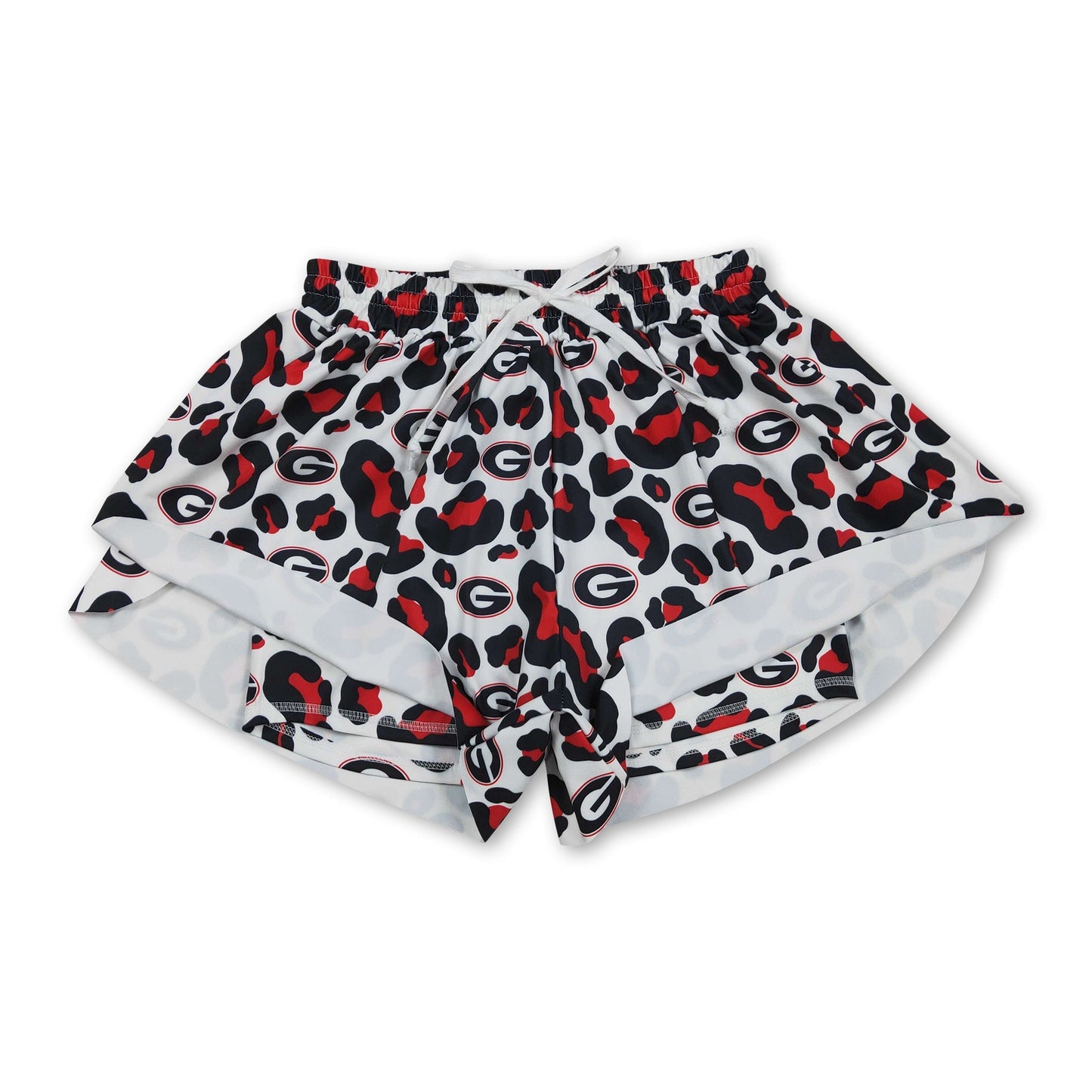 Rote Leopard G Damen Team Active Shorts