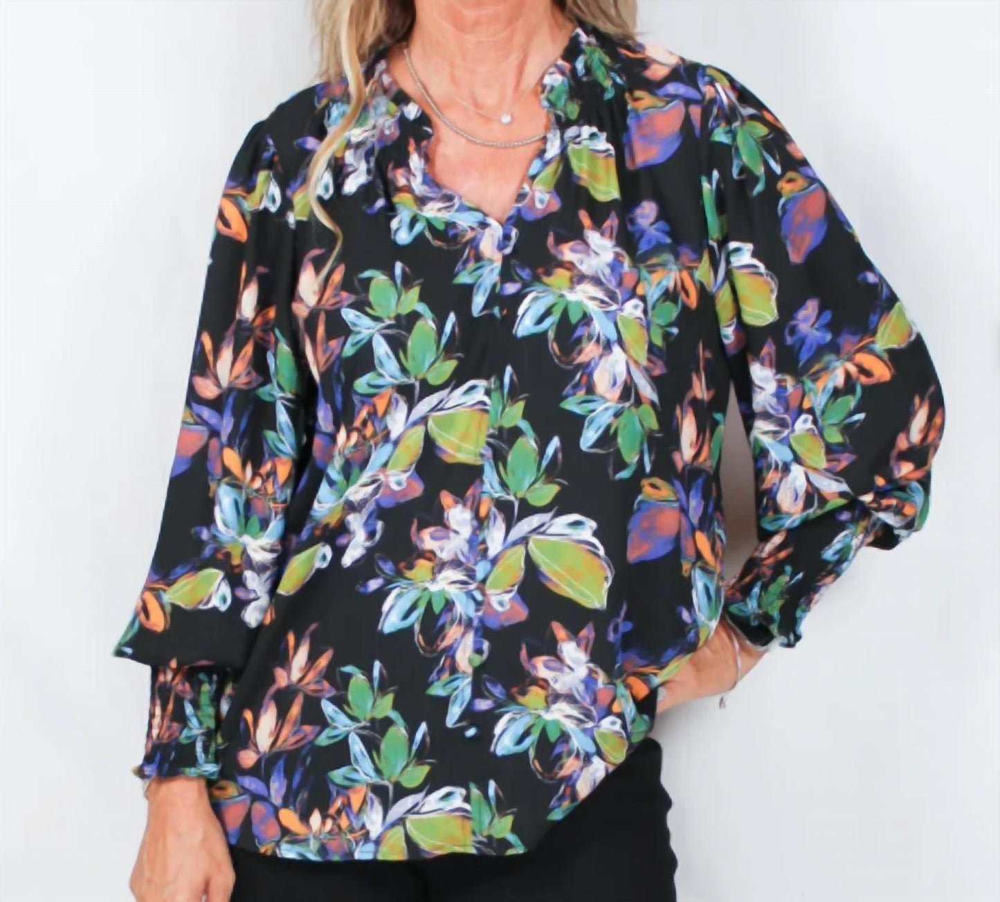 Geblümte Bluse