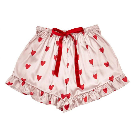 Women's Cropped Ruffle Short Set With Velvet Ties