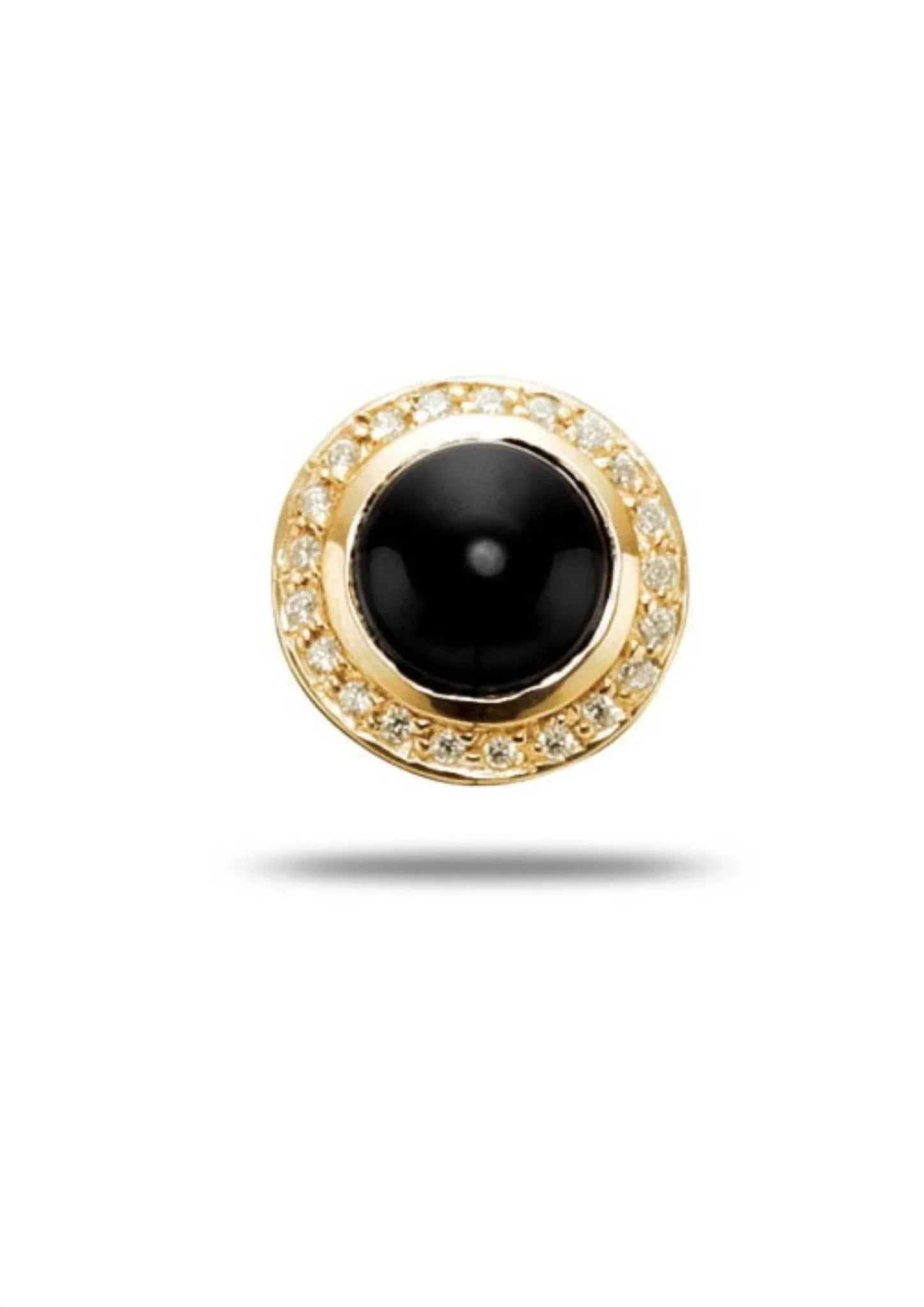 Damen Armband mit Anhänger Knopf in Onyx Optik