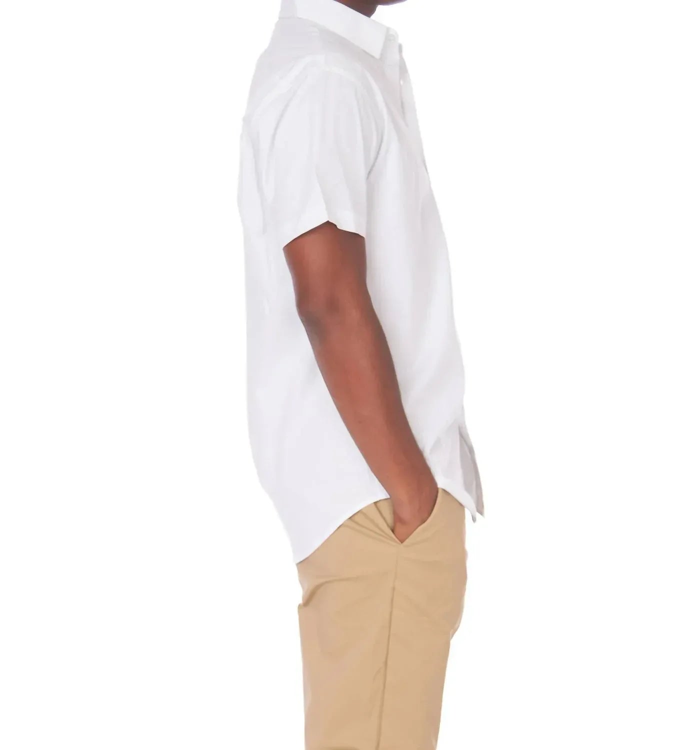 Cotton Stretch Short Sleeve Solid Shirt
