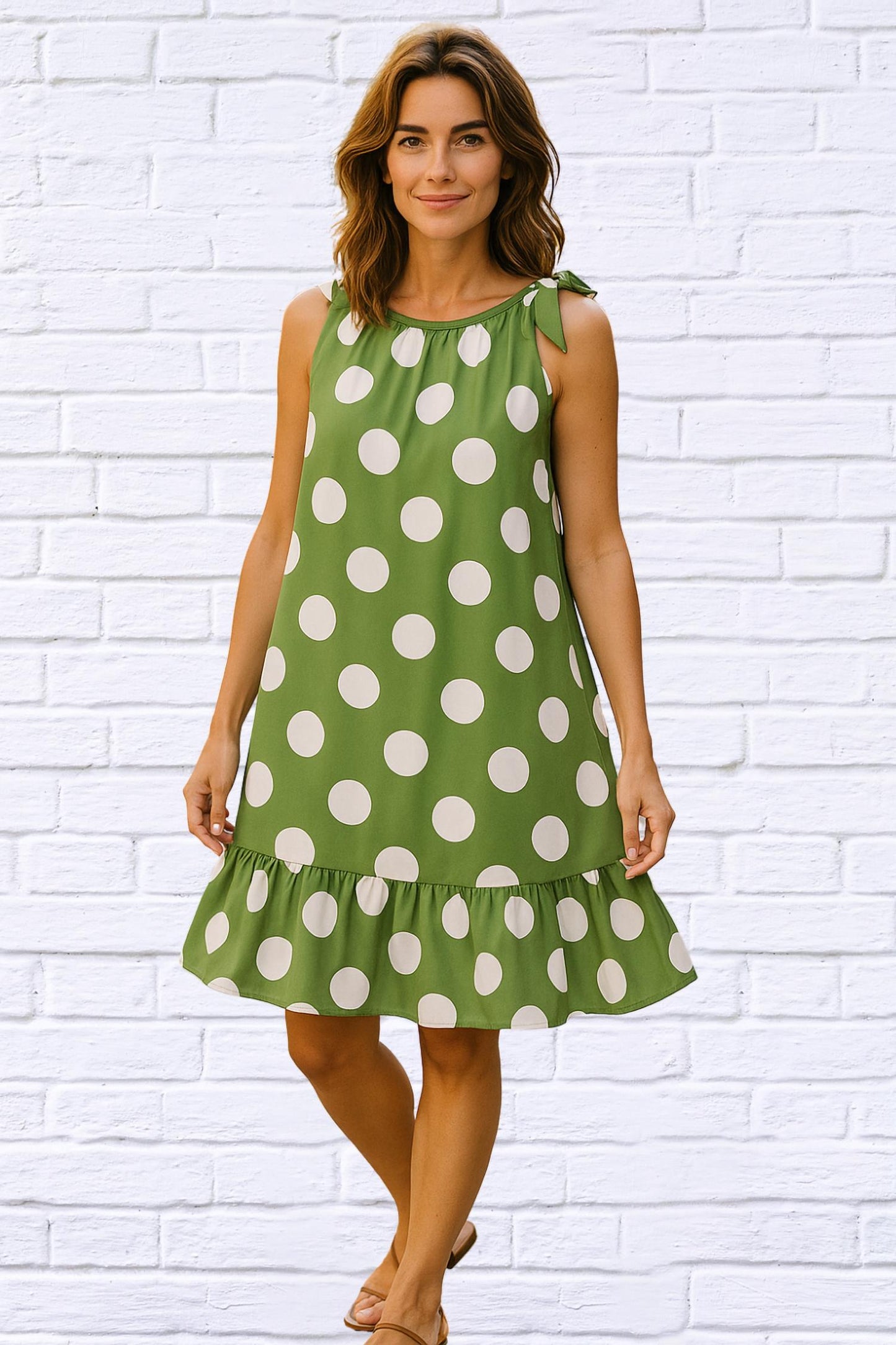 Kleid mit Schleifenkragen und Abnähern in A-Linie