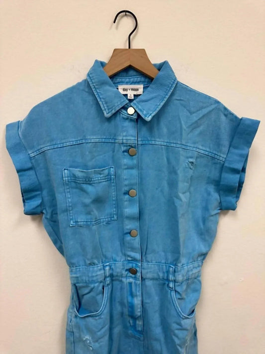 Denim Button-up Romper