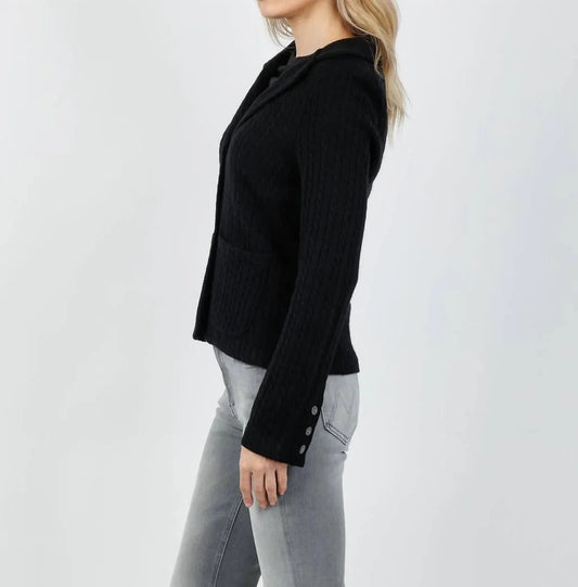 Casey Cashmere Cable Blazer