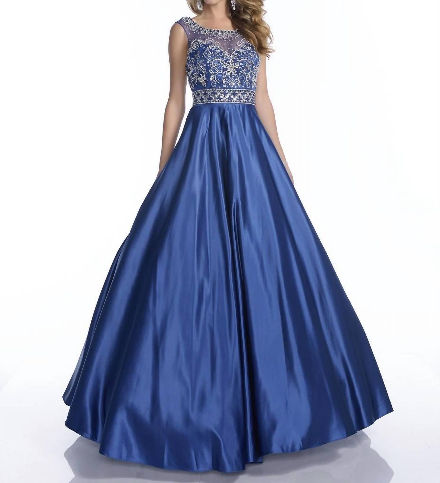 Maxikleid ärmellos mit Rundhalsausschnitt