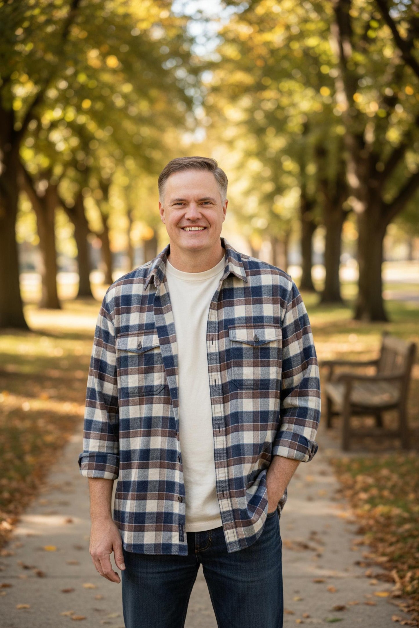 Hemplify Plaid Flannel Button Shirt
