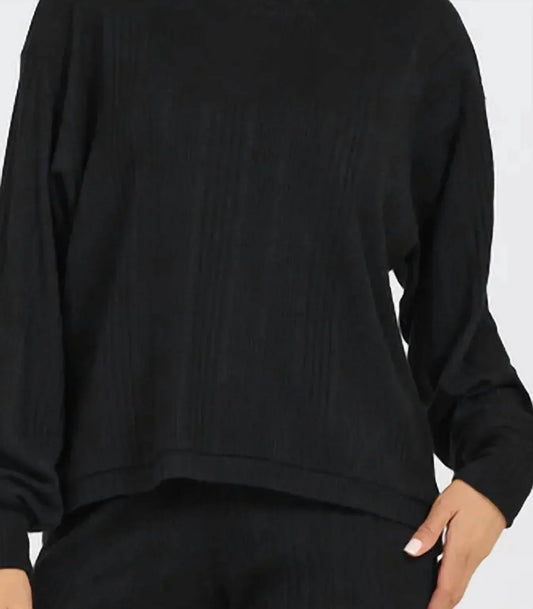 Brushed Cozy High Low Top