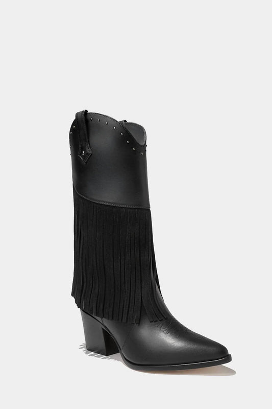 Women's Leather Fringe Boots
