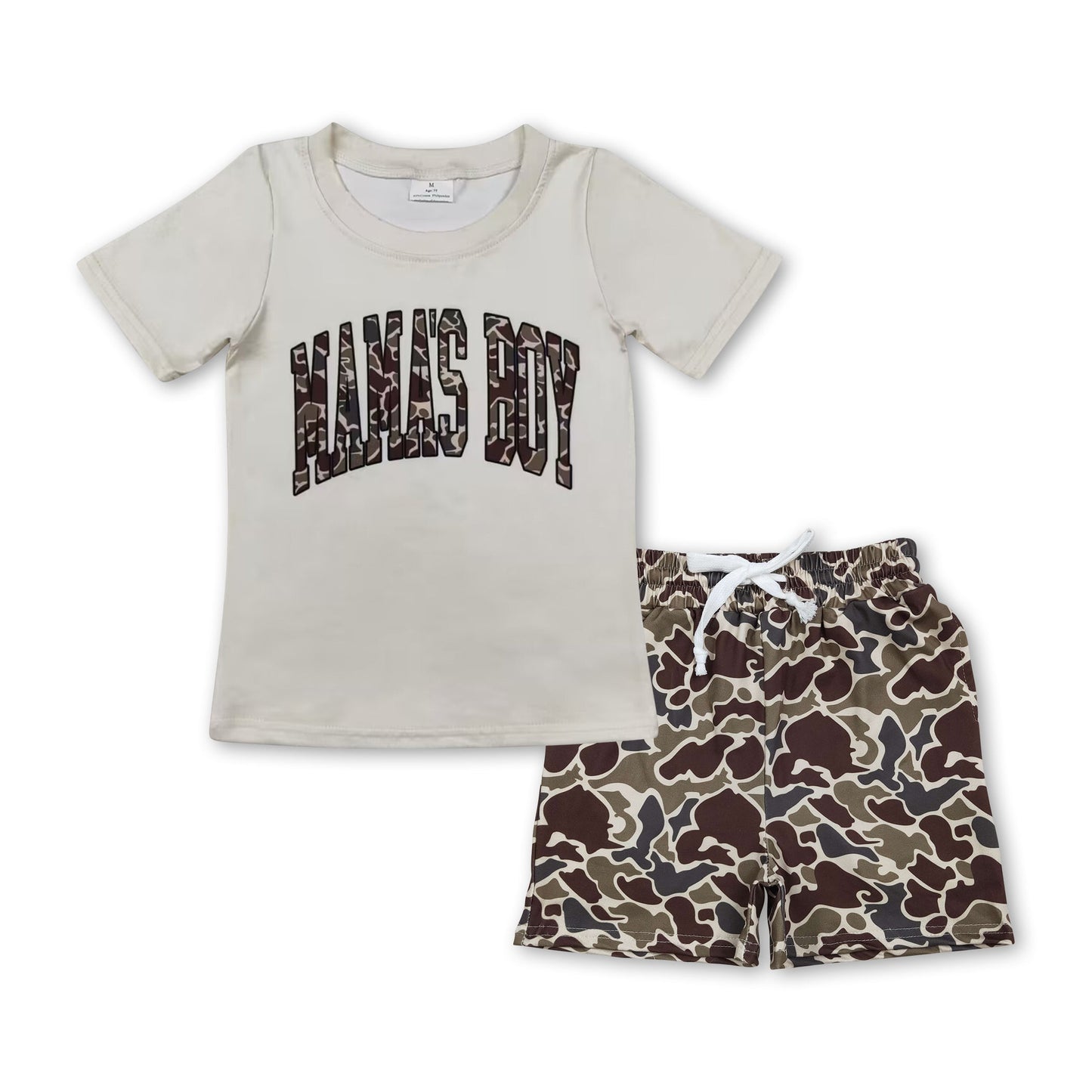Mama's Boy Top Camo Shorts Kinder Kleidung Set