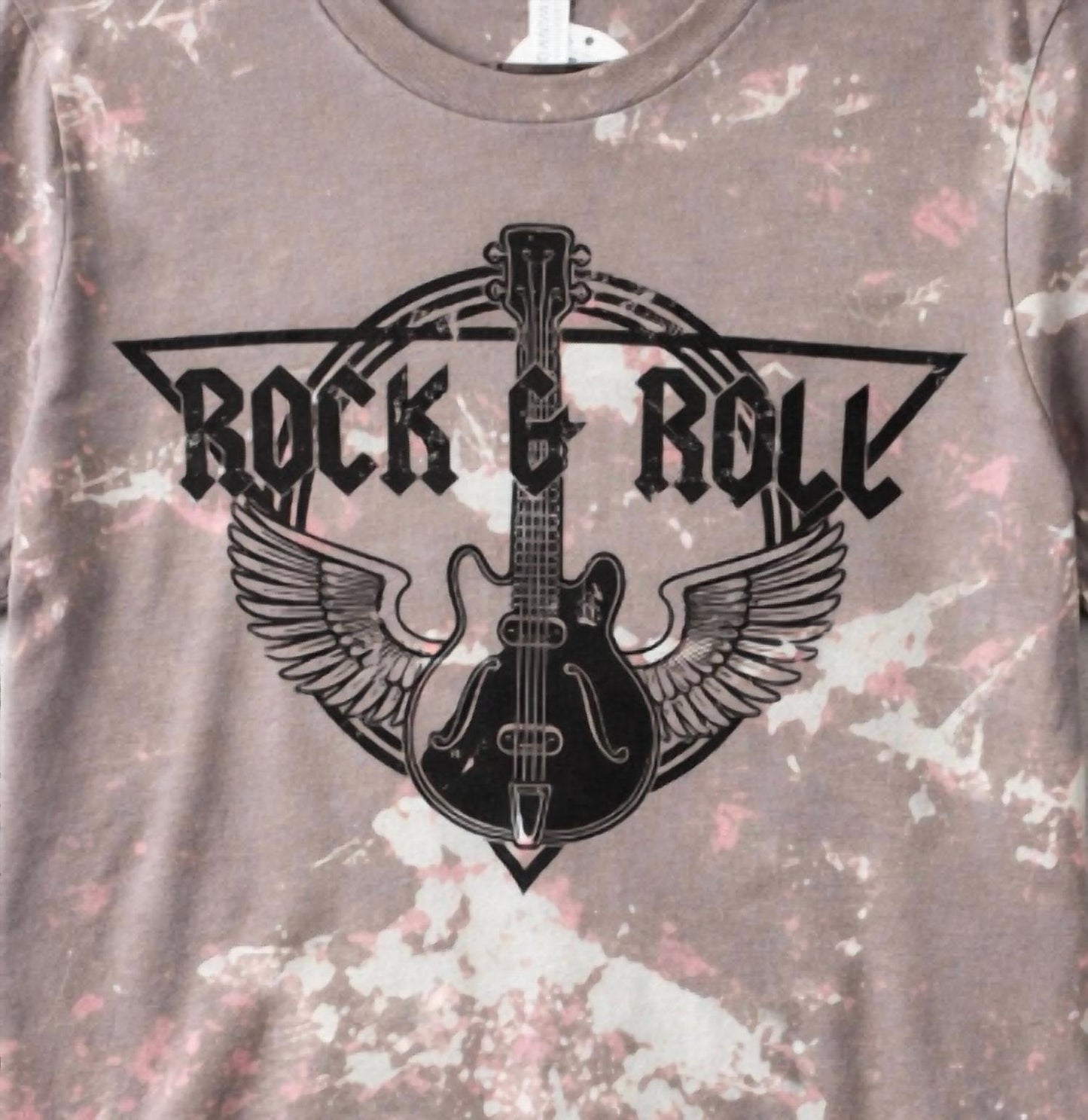 Unisex Rock And Roll Bleached T-Shirt