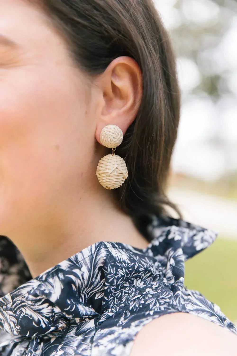 Women's Grace Rattan Earrings