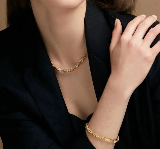 Geflochtenes Armband für Damen mit Gliedern