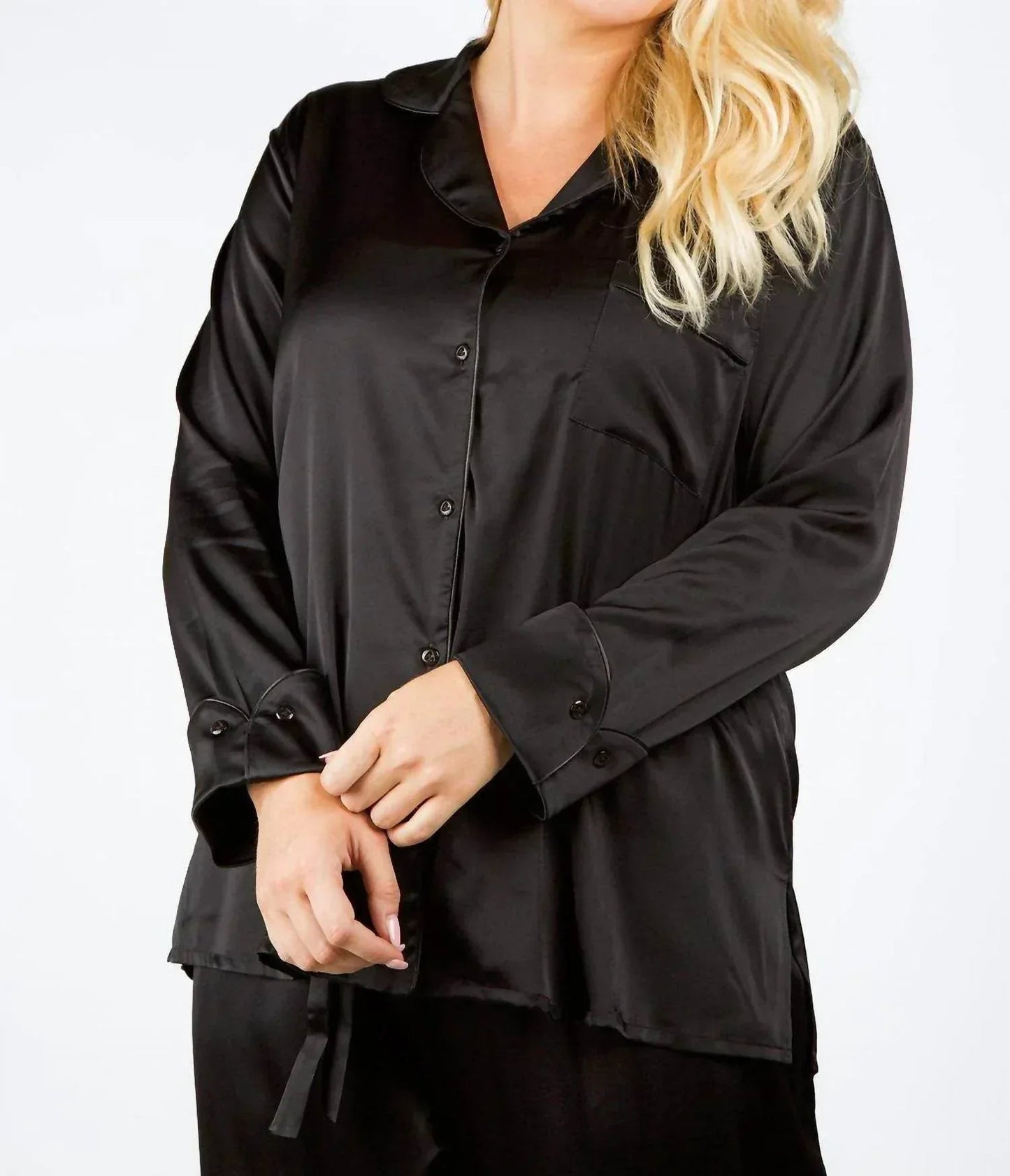 Seiden-Pyjama-Set – Plus-Size