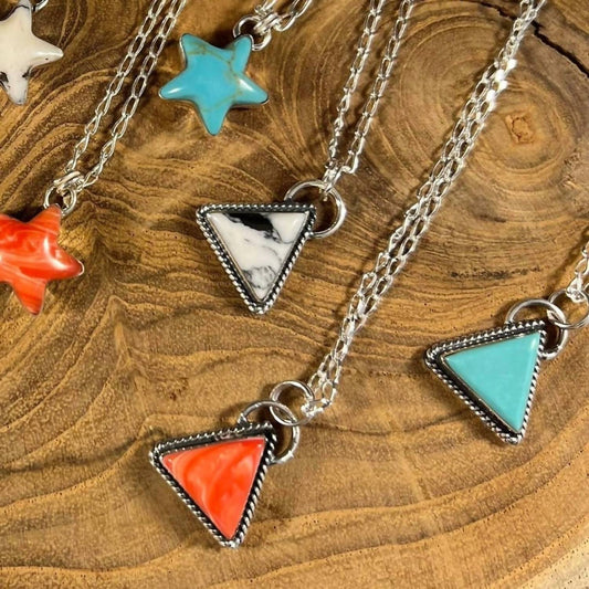 Women's Triangle Pendant Necklace