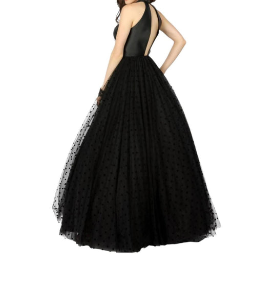 Elegant Beaded Mikado/tulle Ball Gown
