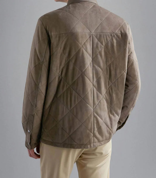 Aqualeather Quilted Suede Shacket