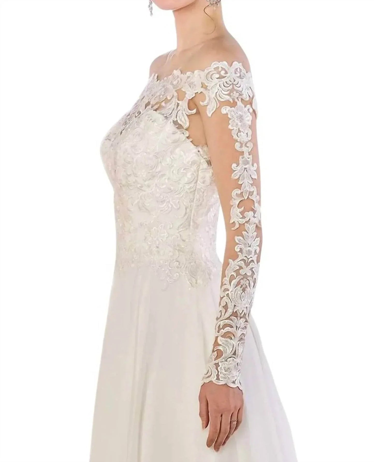 Off-the-Shoulder Wedding Dress