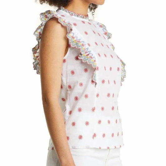 Broderie Anglaise Sleeveless Top