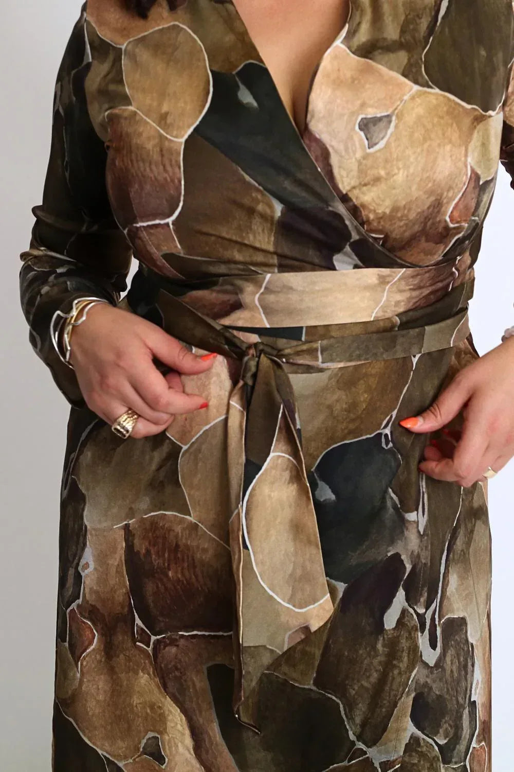 Wickelkleid Midi mit Print