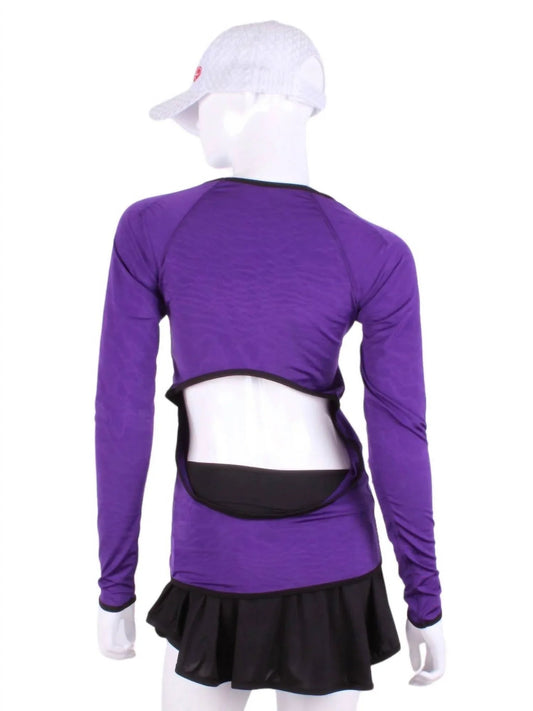 Women's Open Back Long Sleeve Top