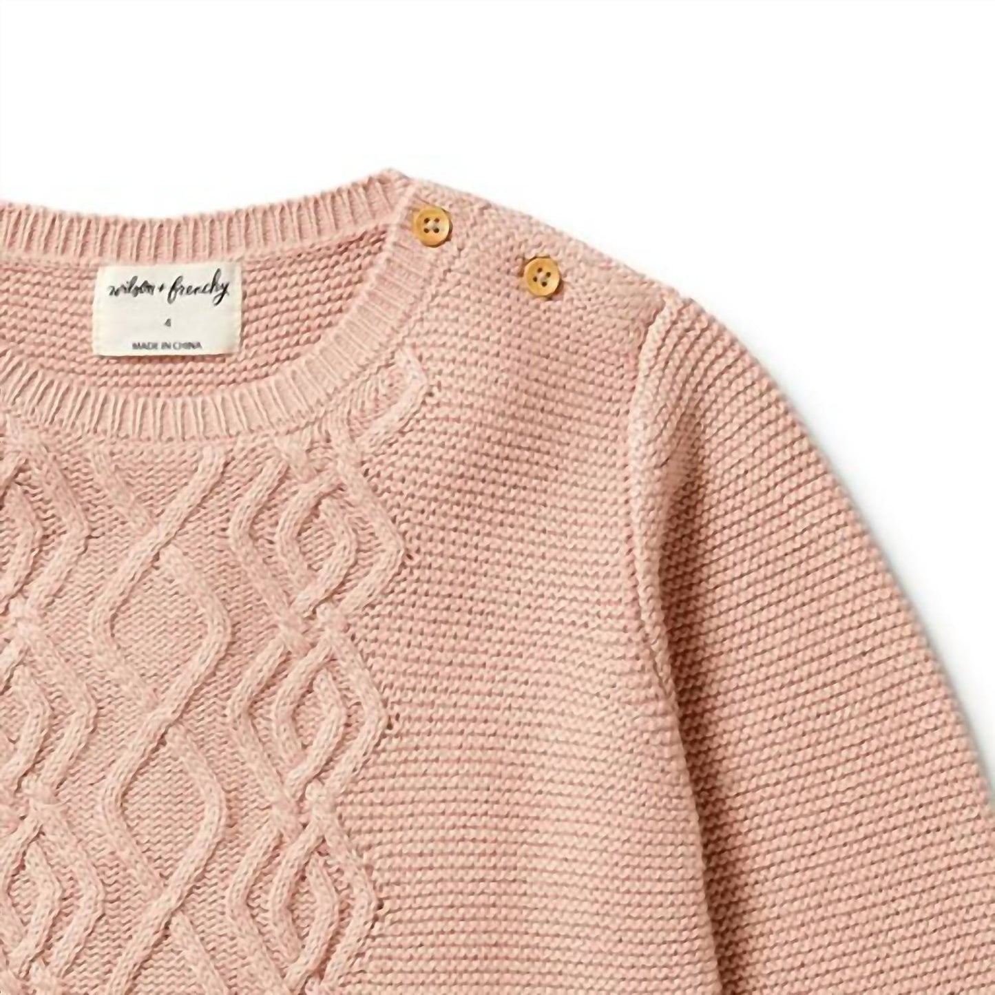 Mädchen-Zopfstrickpullover