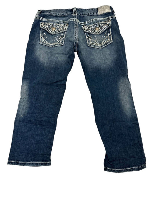 Women's Premium Cropped Denim Jeans With Embroidered Accents