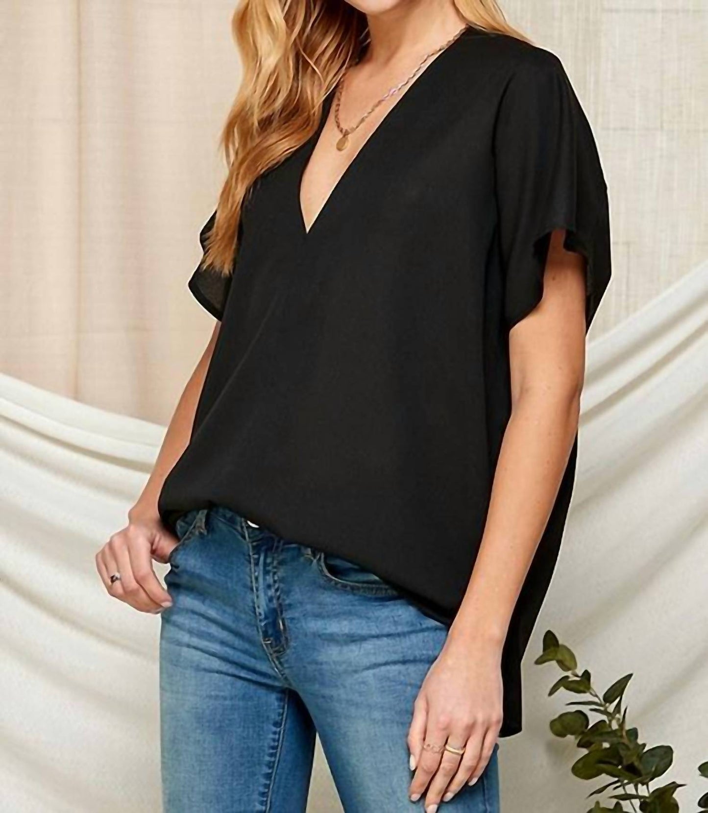 Halbtransparente Bluse im Relaxed Fit