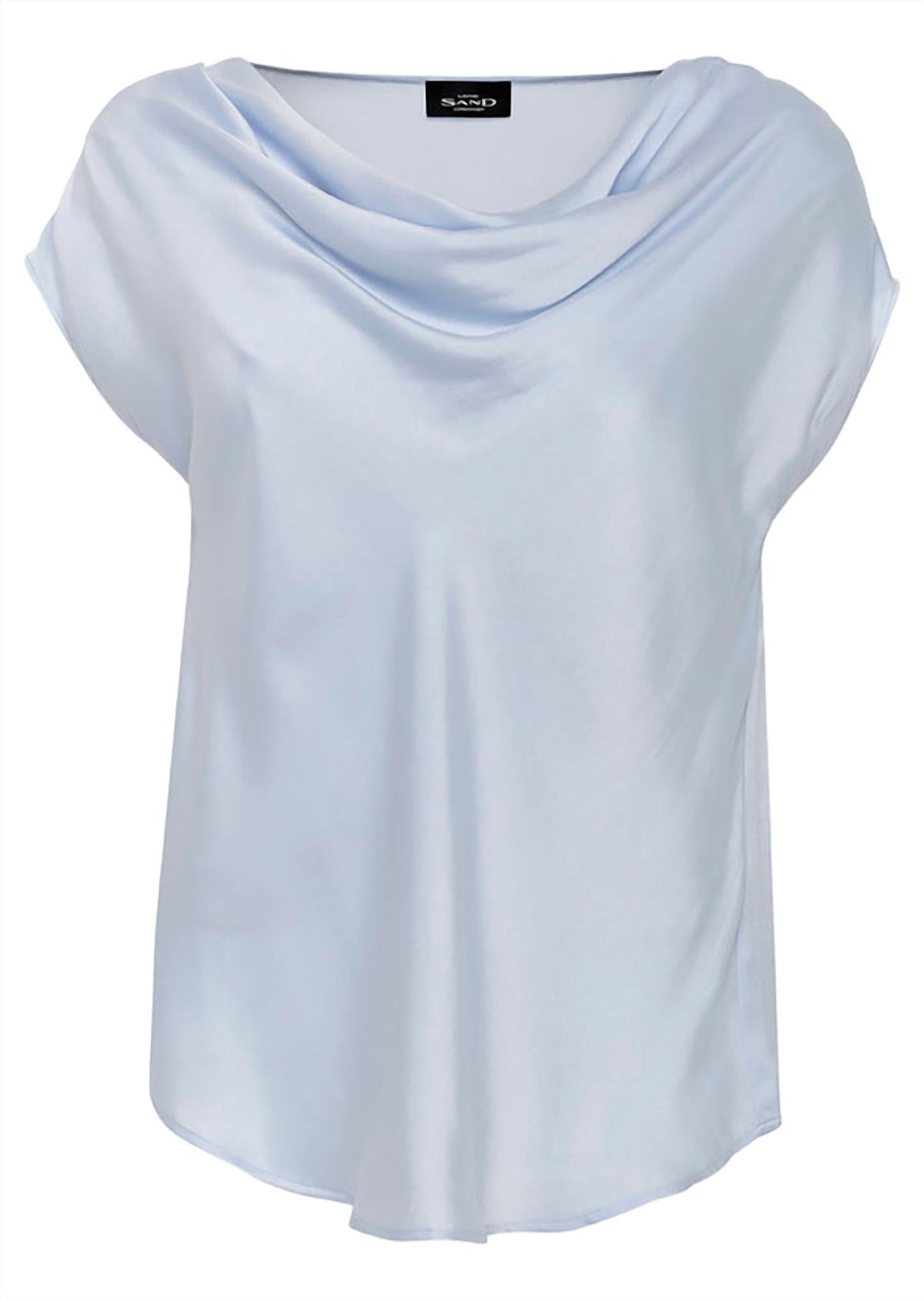 Damen Matt Prosi Drapierte Seidenmischungs-Top
