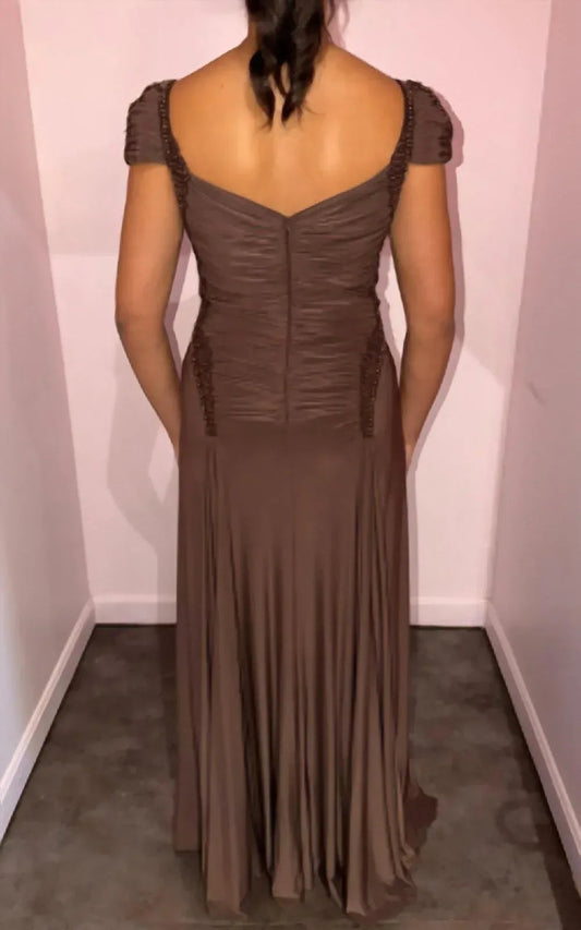 Beaded Jersey Gown