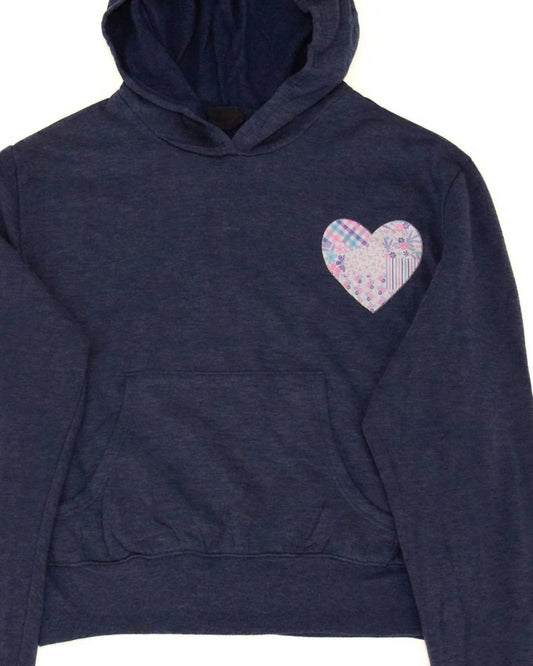 Preppy-Kapuzenpullover für Mädchen mit Herz-Tasche