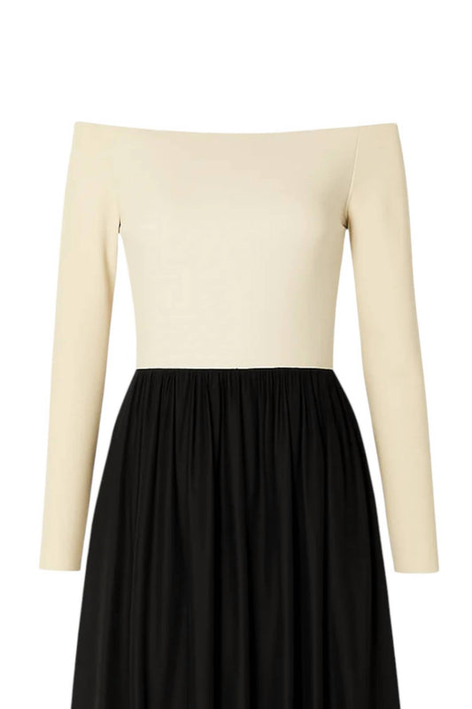 Women's Off-shoulder Knit Cotton Dress
