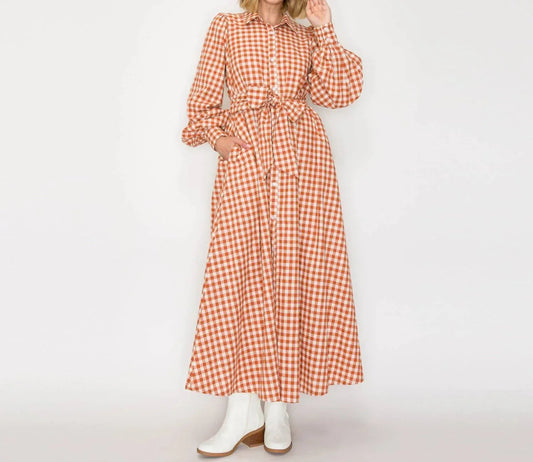 Gingham Daydream Maxikleid