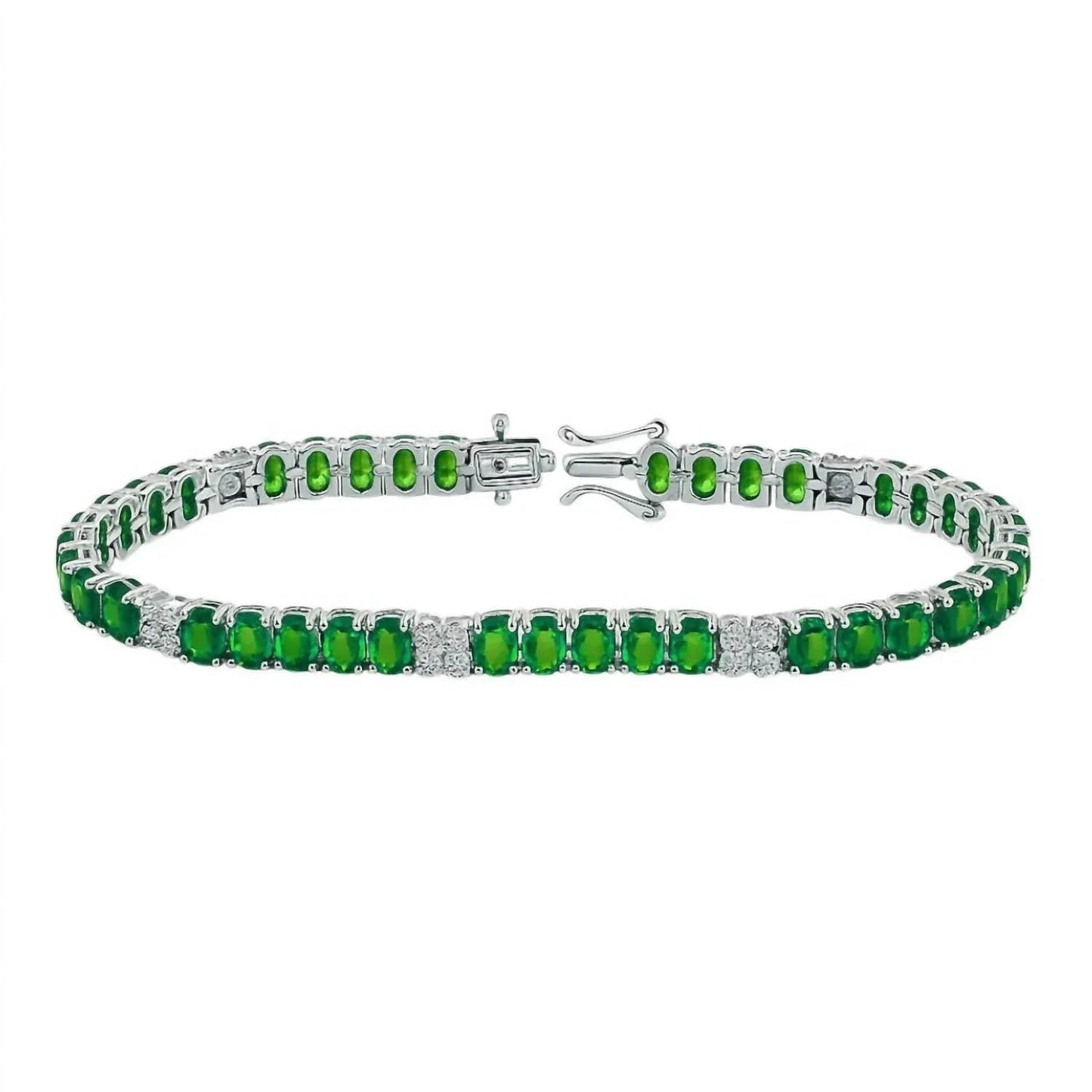 Ovales Tennisarmband für Damen, farbig