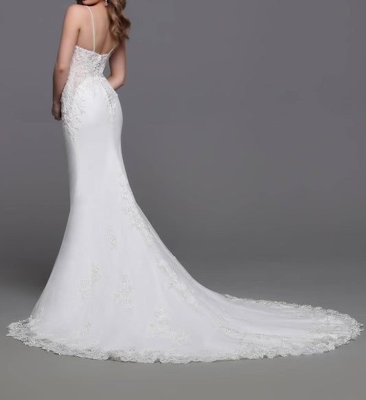 Beaded Lace Tulle Wedding Dress