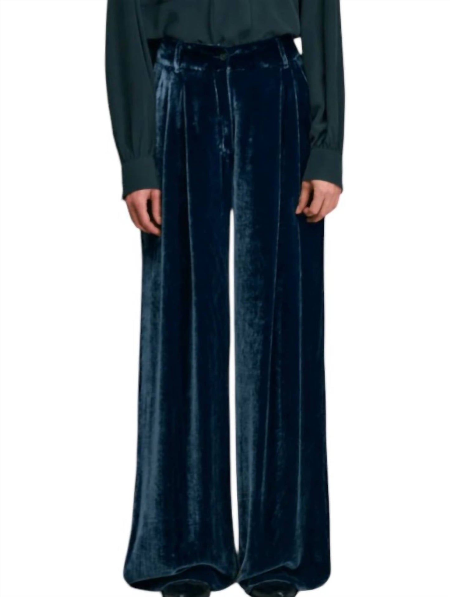 Pavano Samt-Hose mit weitem Bein