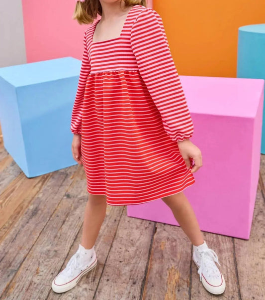Cora Pique Stripe Mini Dress