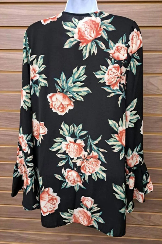 Women's Open Floral Cardigan