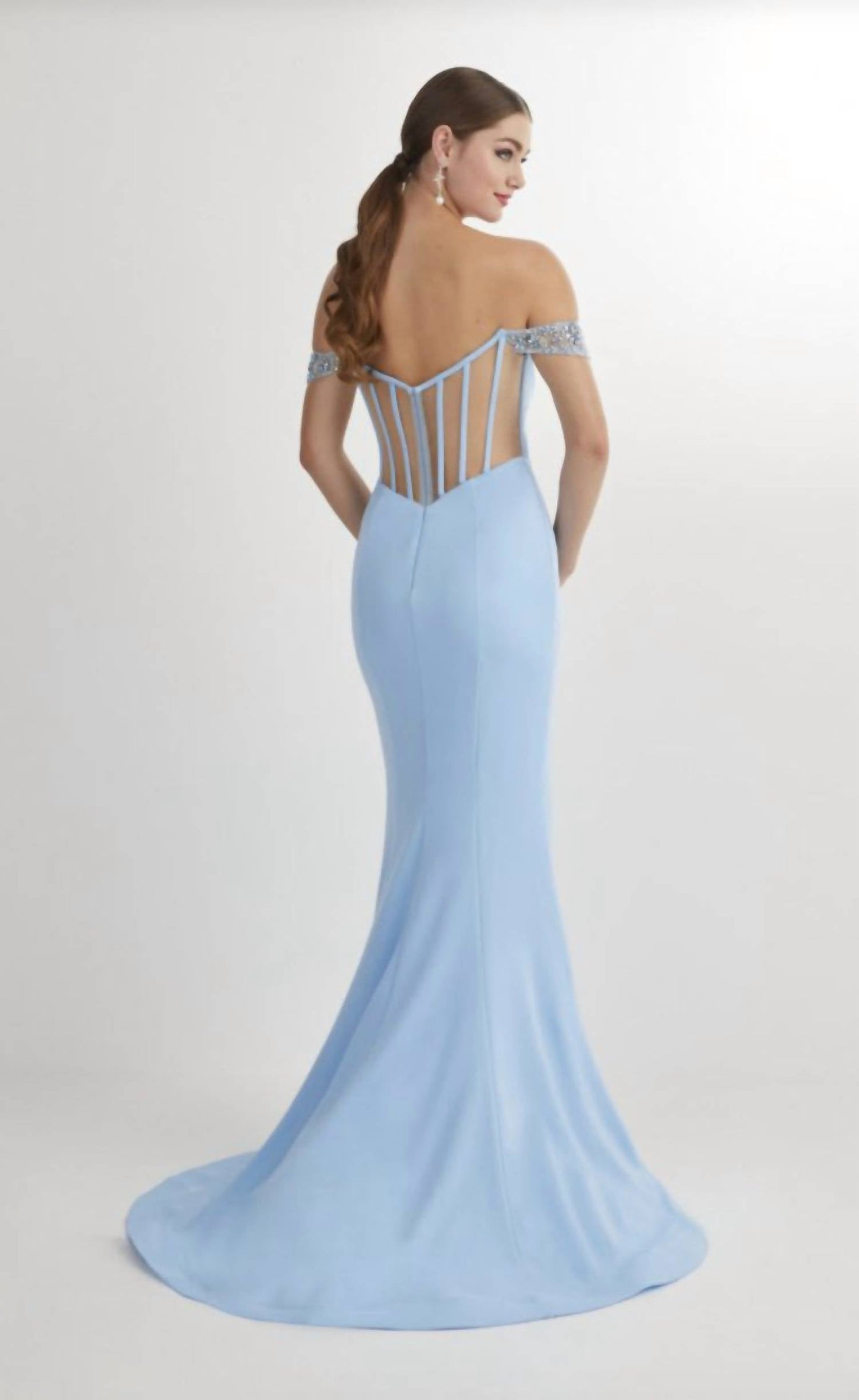 Off Shoulder Corset Back Gown